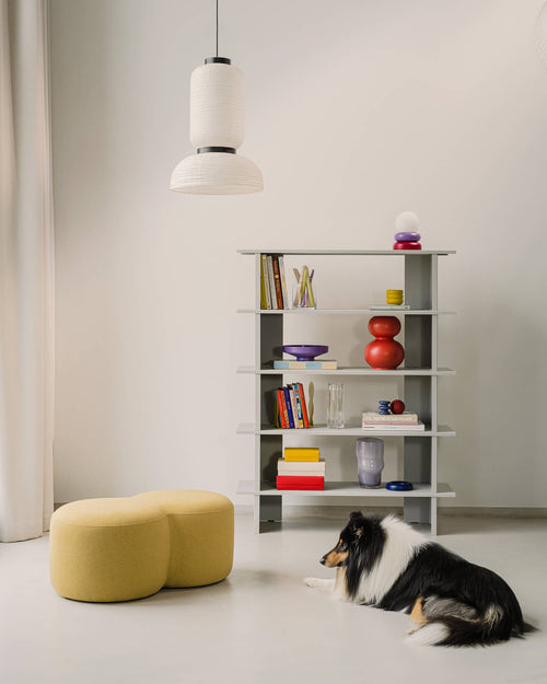 noo.ma Hes Boekenkast 5-planken - Butter Yellow, 120 x 37 x 156 cm