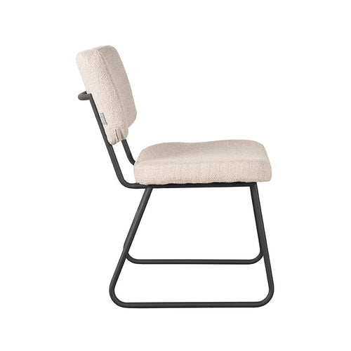 LABEL51 Eetkamerstoel Noah - Naturel Bouclé - Zithoogte 48cm - Set van 2 - vtwonen shop