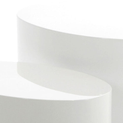 BRAM Salontafel Gubbio - 48 x 33cm - Wit - Set van 2