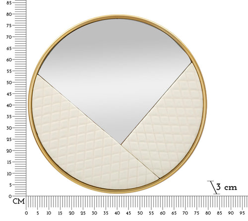 Mauro Ferretti wandspiegel - Ø 80x3 cm - crème