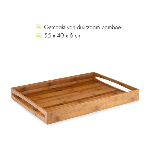 Leopold Vienna - Dienblad L 55x40x6cm donker bamboe - vtwonen shop