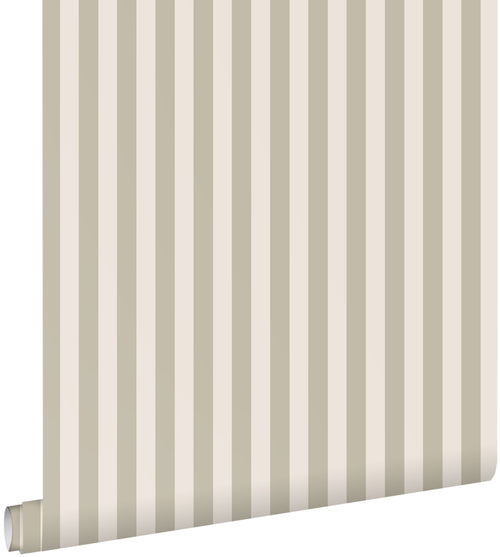 ESTAhome behang strepen zand beige - 53 cm x 10.05 m - 130955
