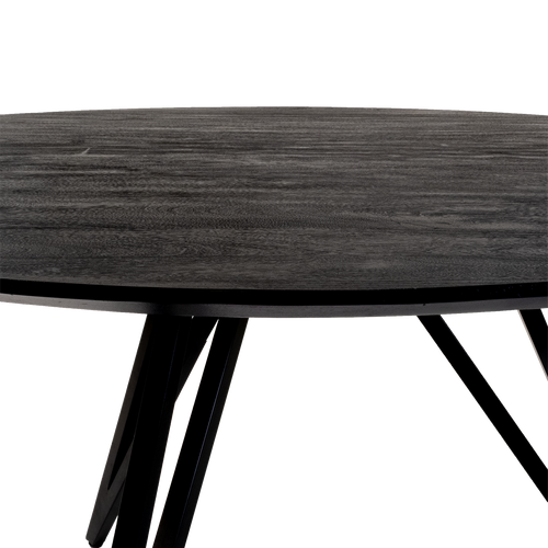 Giga Meubel Eettafel Marly - Rond - Mangohout - 130cm - vtwonen shop