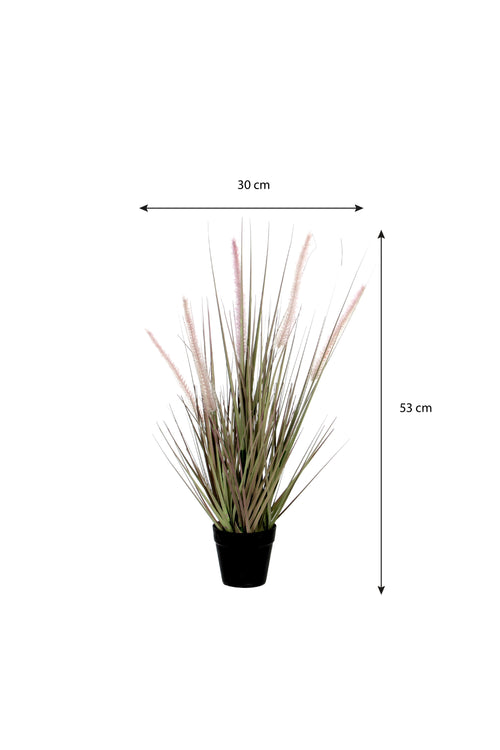 Mica Decorations Dogtail Gras Kunstplant - H53 x Ø30 cm - Paars