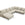 Cosmopolitan Design Panoramische hoekbank rechts Vienna 7-zits, structurele stof, beige - 235x330x95cm