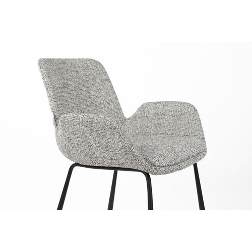 Zuiver Brit Eetkamerstoelen Armleuning Grijs - Set van 2