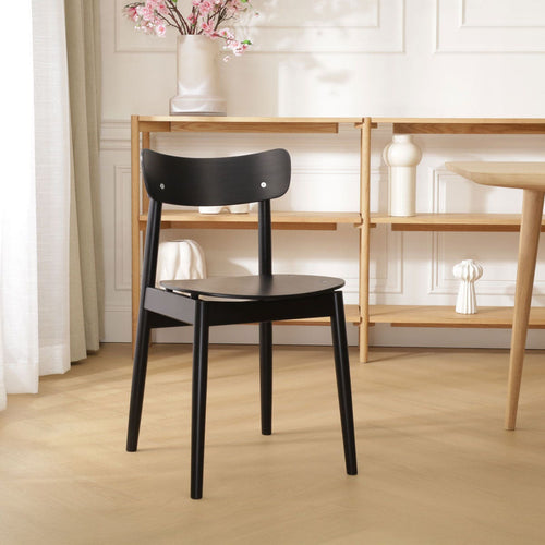 Fameg George Houten Eetkamerstoel Zwart - vtwonen shop