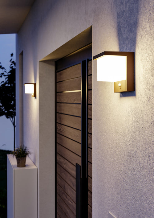 EGLO wandlamp buiten Frigento - roestbruin - solar - sensor