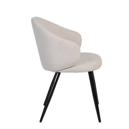 Giga Meubel Eetkamerstoel Marit - Stof - Beige - Set van 2 - vtwonen shop