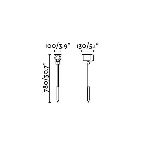 Faro Foc-52 - LED buiten hoge steeklamp donkergrijs IP65