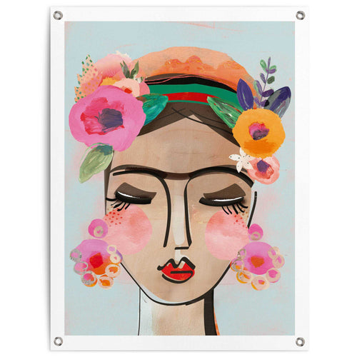 Reinders Colourful Face tuinposter -  meerkleurig/multi color - tuin - 80x60cm