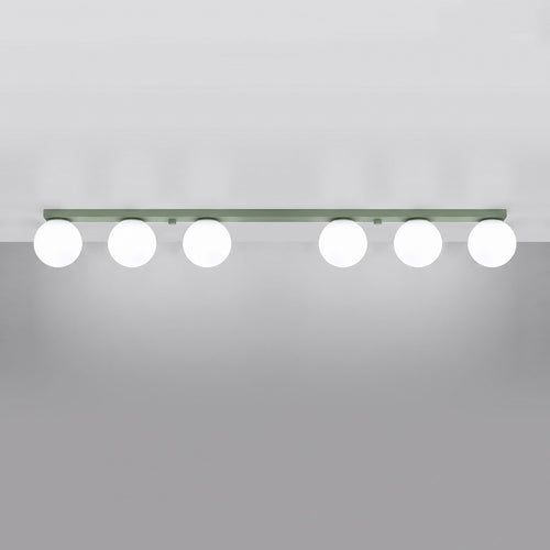 Sollux Lighting Plafondlamp YOLI 6 olijfgroen - 120x12x14,5cm