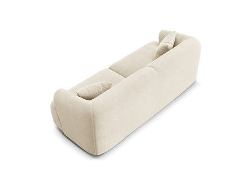Cosmopolitan Design Modulaire bank Campi 3-zits, flueel lichtbeige - 90x220x70cm