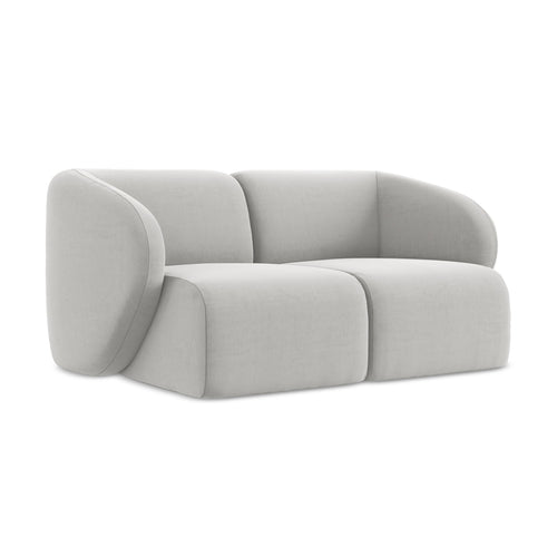 LaMiaSofa Tweezits modulaire bank Cervo - velours - zilver - 174x94x75