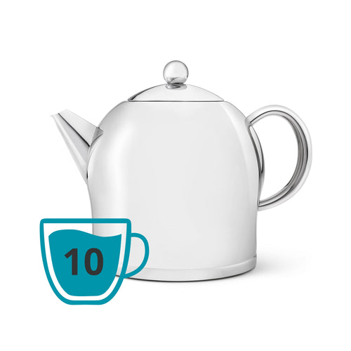 Bredemeijer - Dubbelwandige theepot Minuet Santhee - 2 liter - RVS - Mat - vtwonen shop