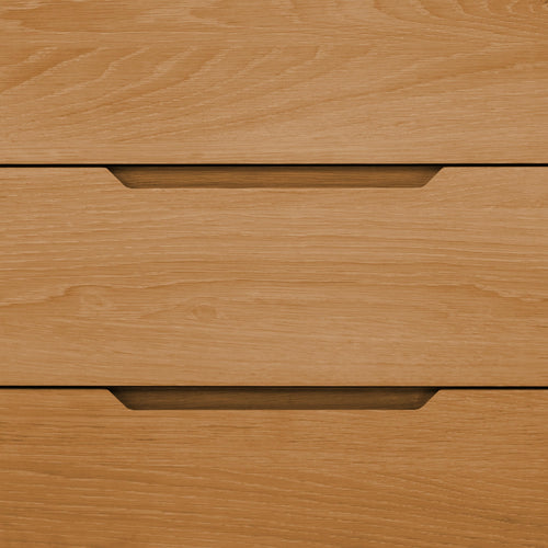 Furnhouse 4-deurs dressoir Kerteminde - Natuurlijk eikenhout - MDF, eikenfineer - 45x213x80