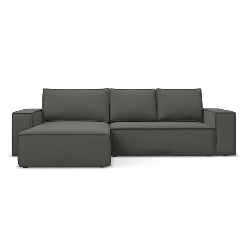 LaMiaSofa hoekbank links Livorno - velours - staal - 290x185x82