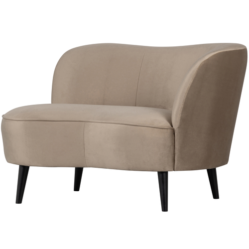 WOOOD loungefauteuil rechts Sara - Velvet - Khaki - 71x112x81 - vtwonen shop