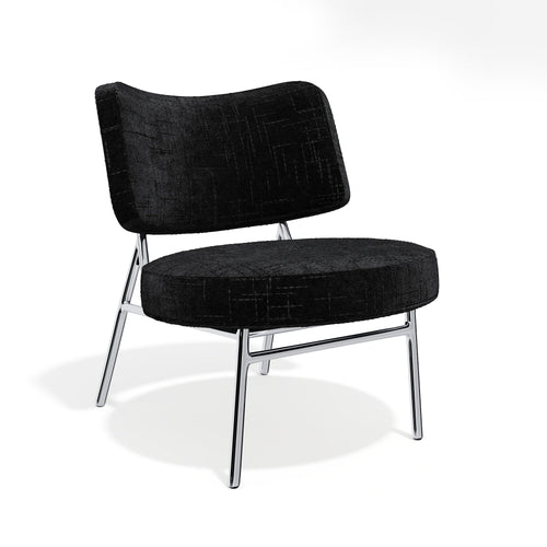 Sia Home - Fauteuil IGGY - Fluweel weefsel - Zwart - 60cm - vtwonen shop