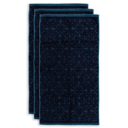 Pip Studio handdoek Tile de Pip - 55x100 cm - donker blauw - vtwonen shop