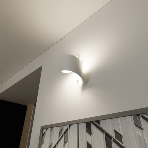 Emibig wandlamp Spiner - 1 lichts - 14  x 30   cm - wit