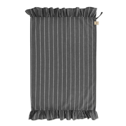 Walra - Keukenset Lovely Linen Ruffles - 3x 50x70 cm - Antraciet