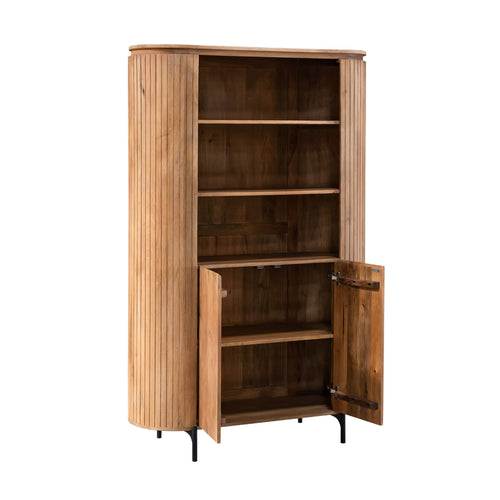 StarFurn Wandkast Solana - Naturel Hout - 115x45x180cm