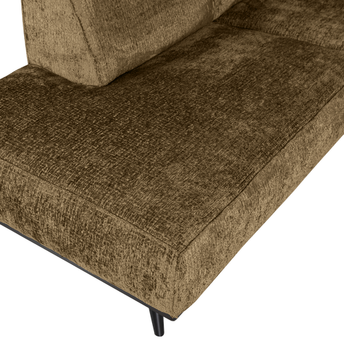 WOOOD hoekbank links Statement - Polyester - Brass - 77x274x210 - vtwonen shop