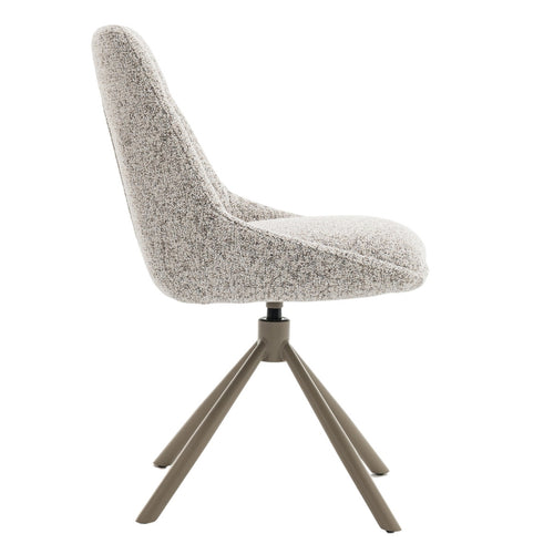DÉJA Living Eetkamerstoel Malou - Beige/Taupe - Draaibaar - Set van 2 - vtwonen shop