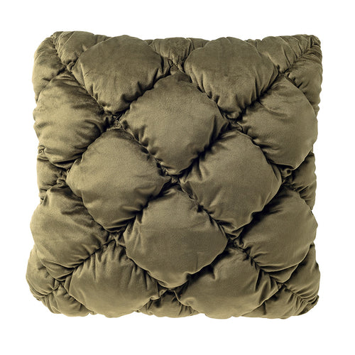 SOOF - kussenhoes 45x45 cm - geruit gewatteerd - Mayfly - groen