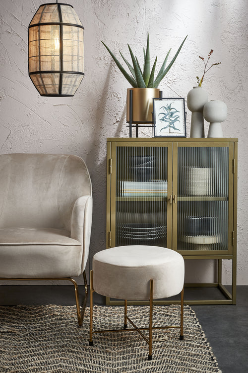 Mica Decorations Sverre Bloempot op Standaard - H28 x Ø19 cm - Goud, Zwart - vtwonen shop