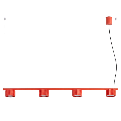 Sollux Lighting Kroonluchter AURA 4 rood Gx53 - 122x10x208cm