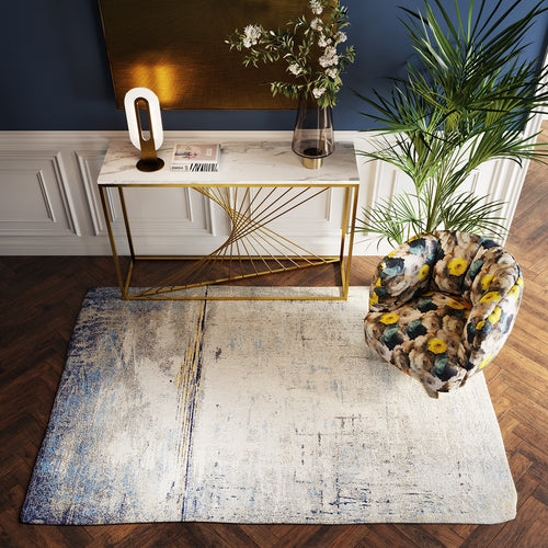 Kare Design Vloerkleed Abstract blauw
