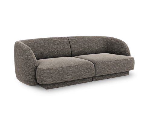 Micadoni Bank Miley 2-zits, chenille, grijs - 90x180x70cm
