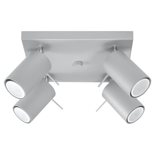 Sollux Lighting Plafondlamp RING 4 grijs - 25x25x16cm