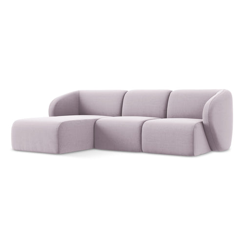 LaMiaSofa hoekbank links Cervo - velours - lavendel - 248x166x79