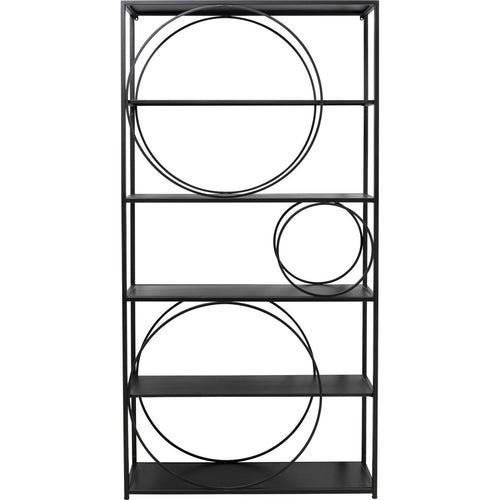 Kare Design Bookshelf Circle zwart 200x100cm