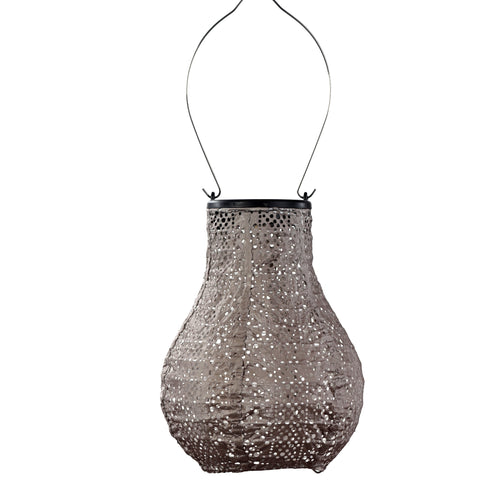 Lumiz solar lampion - lace bulb - 16 cm - taupe - vtwonen shop