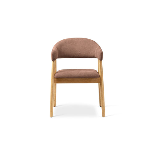 Set van 2 stoelen Adra chenille donkerroze - 59x56x77cm