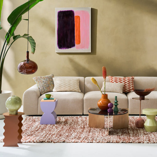 Urban Nature Culture modulaire bank seater Tao hoek links, old pink - 120 * 100 * 74 CM - vtwonen shop