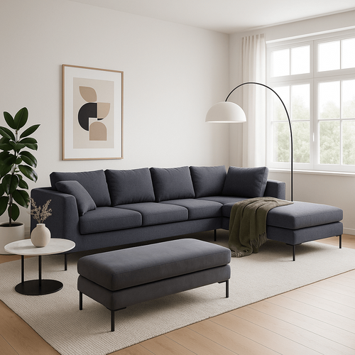 Kare Design Kruk Gianna Fluweel Grijs