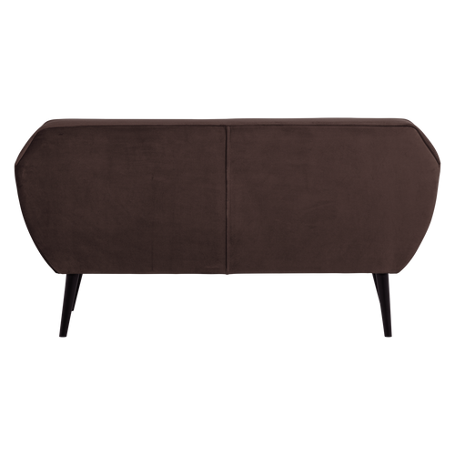 WOOOD bank 150 cm Rocco - Velvet - Donkerbruin - 75x150x82