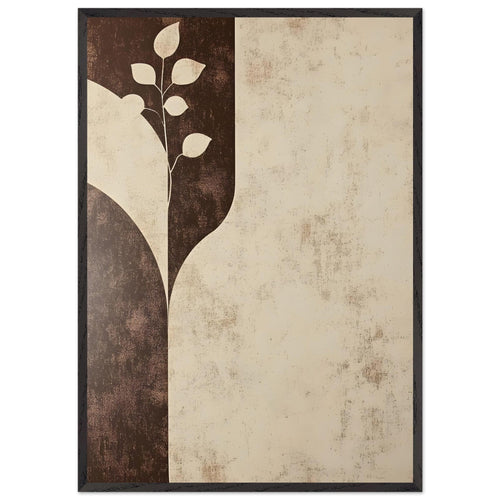 Artfulprints Poster met Lijst Boho – Earthen divide   - 70x100 cm - beige
