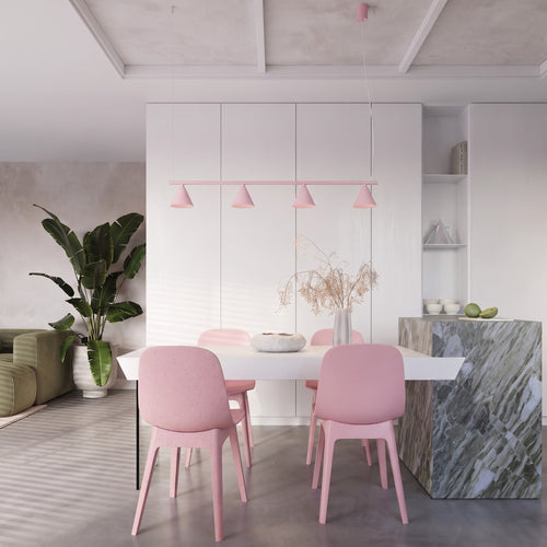 Sollux Lighting Kroonluchter NOX 4L roze - 122x14x215cm