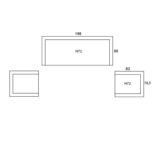 Taste by 4 Seasons loungeset Puglia organic latte 3-delig - vtwonen shop