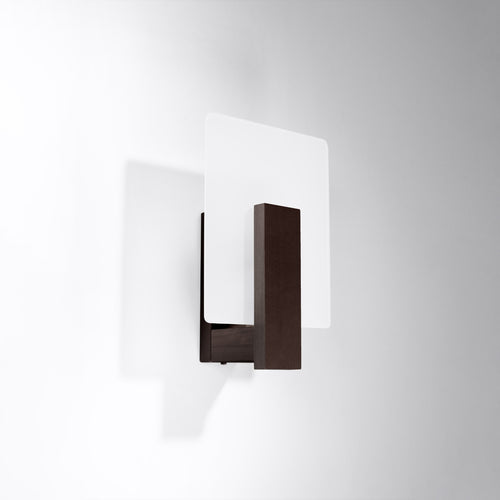 Sollux Lighting Wandlamp LAPPO wengé - 16x12x30,5cm