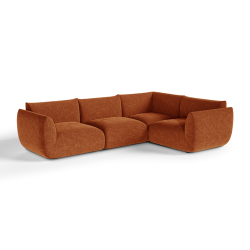 Sia Home - Modulaire hoekbank (rechts) NOOMA - chenillefluweel  302cm