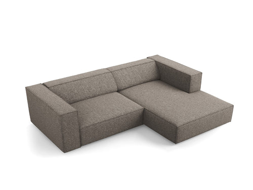 Cosmopolitan Design rechter hoekbank Arendal 3-zits, chenille, grijs - 166x224x70cm