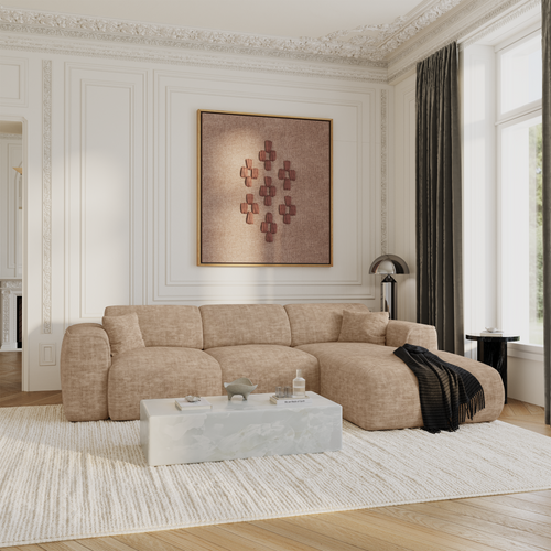 Sia Home - Hoekbanken YUMA - Fluweel met structuur - Mol - 283cm - vtwonen shop