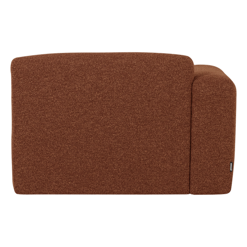 WOOOD chaise longue bank links Mojo Base - Bouclé - Roestbruin - 74x112x162